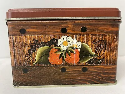 Vintage Strawberries & Blooms Rustic Kitchen Tin Cottage/Cabin Core • $6.99