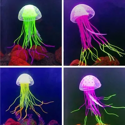 $10.98 • Buy Artificial Jellyfish Ornament Aquarium Fish Tank Glowing Decoration Accessories