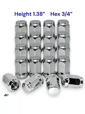 20 Chrome Lug Nuts M12x1.5 Radius Round Seat 12x1.5 Factory Like For Honda Acura • $27.99