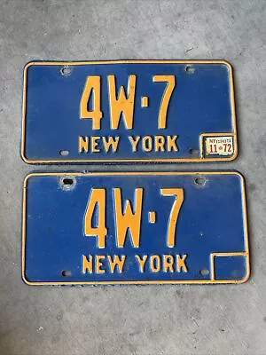 2 Vintage Matching Pair New York License Plates Low Number 3 Digits • $128