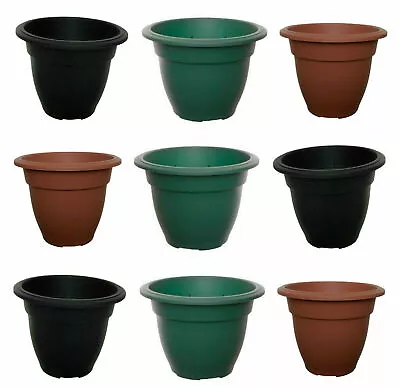 £8.95 • Buy 6 X Plastic Round Plant Flower Pot Base Saucer Plate Tray Water Garden Plant New