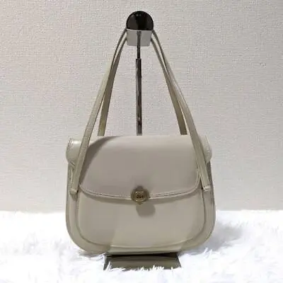Gucci Vintage Old Gucci Off White Leather Shoulder Bag Tote Handbag • $155.10