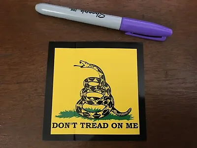 $1.39 • Buy Don’t Tread On Me Gadsden Sticker 3.75”x3.75” Made In USA 2nd Amendment