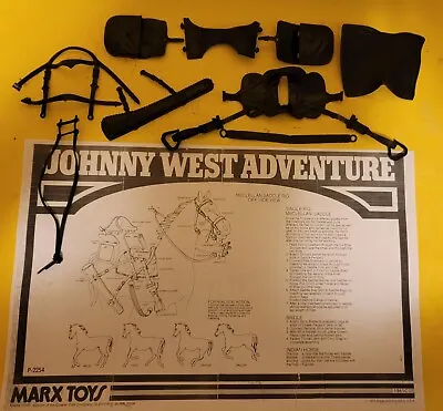 Complete Set BLACK Military Tack & Manual Marx Johnny West Horse Saddle Maddox • $49.99