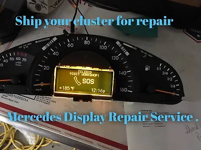 01-04 Mercedes C Class W203  Speedometer Cluster LCD Display REPAIR SERVICE • $150