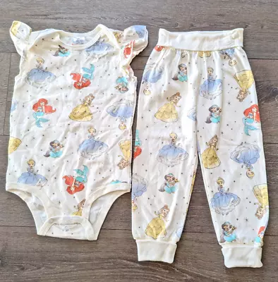 Disney Baby - X1 Shorty Romper X2 Joggers - Disney Princesses - 24 Months • $17.95