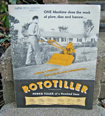 Vintage Rototiller Power Tiller Of A Hundred Uses Brochure • $27.99