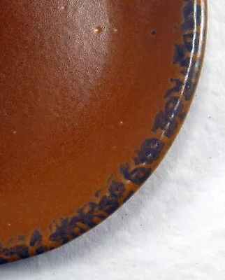 SET OF (3) VINTAGE McCoy Pottery BROWN MESA CANYON 7.5  Side Plates Mottled Edge • $32