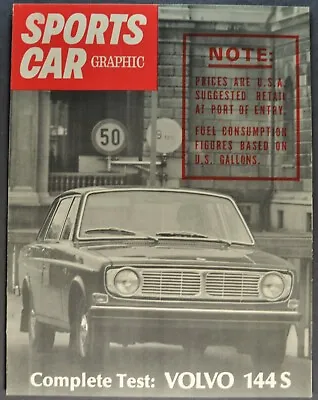 1967-1968 Volvo 144S Sedan Road Test Sales Brochure Folder Excellent Original • $8.95