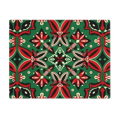 Placemat Beige Red Green Black Bandana Mexican Pattern Cotton Wedding Table • $29.95