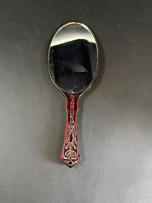 AVON Vintage Vanity Celluloid Hand Mirror~Cameo~Raised Foliage Relief 9.5” • $16.99