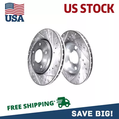 Fits 2008 - 2010 2011 2012 2013 M35 M45 M37 QX50 QX70 Front Drilled Brake Rotors • $98.66