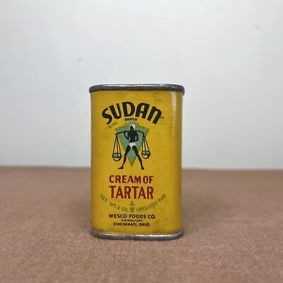 Vintage Sudan Brand Cream Of Tartar Spice Tin 2oz • $14.95