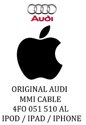 Original Audi 4fo051510al 1515vvl Mmi Interface Cable Iphone Ipad Free Uk Post • £49.99