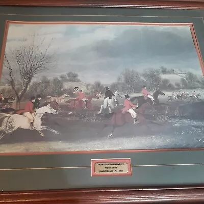 VINTAGE JAMES POLLARD THE HERTFORDSHIRE HUNT  16x23 Framed Print CERT. • £265.22