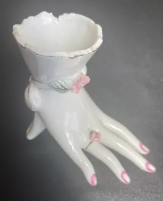 Vintage Lady's Hand Porcelain Vase - Made In Japan • $10