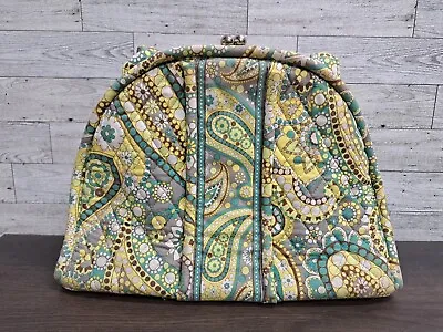 Vera Bradley Lemon Parfait Eloise Handbag Purse Kiss Lock Magnetic Side Closures • $19.98