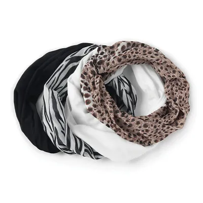 Easylife Snap-Shut Magnetic Scarves (Set Of 4 Patterns) Easy Close Scarves With • £14.99