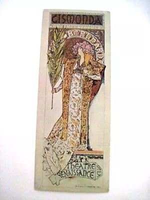 Stunning 1966 Postcard Titled  Gismonda  By  Alfons Mucha   Art Nouveau  * • $44