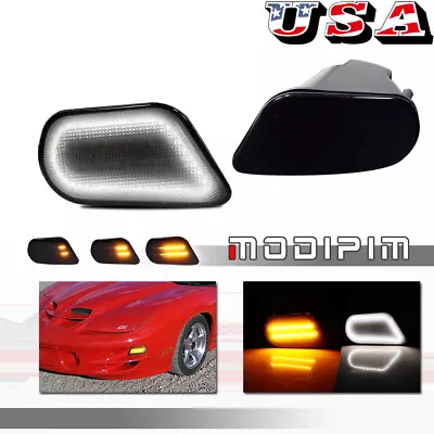 2PC Turn Signal LED Lights Replacement For 98-02 Pontiac Firebird Trans Am Black • $74.99