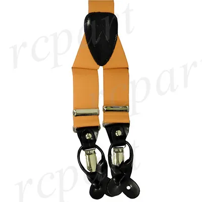New In Box Men's Suspender Braces Mustard Gold Elastic Clips Buttons Casual Prom • $22.95
