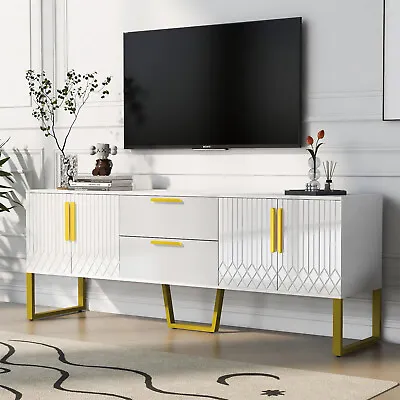 Modern TV Stand Wood Entertainment Unit Console Media Table For TVs Up To 75 In • $255.29