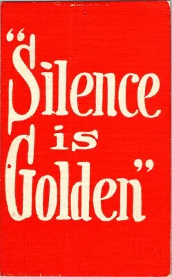 Vintage Postcard- Red Mottos Card SILENCE IS GOLDEN  Posted 1907 • $14.99