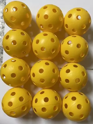 Cosom Plastic Baseballs Yellow #40633 (LOT OF 12) NEW • $15.99