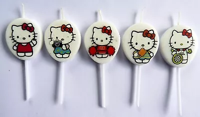 Hello Kitty Birthday Party Small Candles Party Supplies - Pack Of 5 • $9