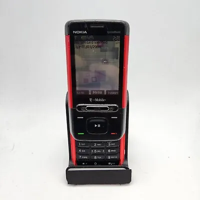 Nokia XpressMusic 5610 Vintage Slider Phone (T-Mobile) - Red - ASIS #1206 • $49.99