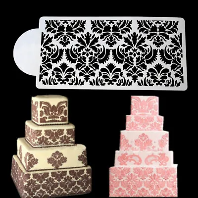 Flower Lace Cake Stencils Fondant Cake Border Decoration Party Wedding DIY RH-wq • £4.04