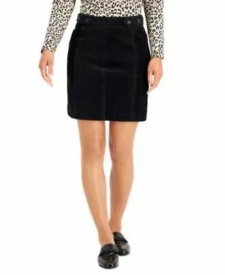 MSRP $70 Charter Club Tummy-Control Corduroy Skirt Deep Black Size 16 • $39.59