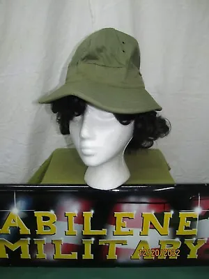 Original WWII Womens WAC Herringbone Green Daisy Mae Hat Bucket Sun Boonie • $55