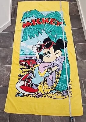 Vintage Mickey Mouse Beach Towel Franco Walt Disney  Wall Hanger Nice  • $11.99