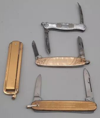 4 Vintage Gentleman's Pocket Knife Watch Fob Lot Yankee Imperial Haywood  • $12.50