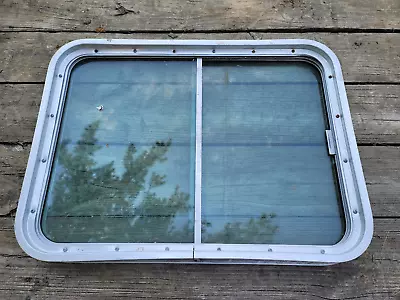 Vintage RV/Trailer Bus CAMPER ALUMINUM Slide Window No Screen HEAVY DUTY 23 X 31 • $249.99