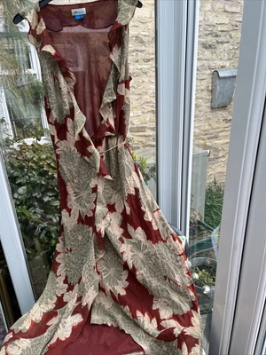 £15 • Buy Monsoon Silk Vintage Floral Wrap Dress 12 REDUCED