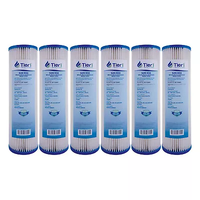 10 X 2.5 Inch 20 Micron Pleated Cellulose Sediment Water Filter 6 Pack • $31.43