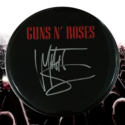 GFA Guns N' Roses Drummer  * MATT SORUM *  Signed 10  Drumhead PROOF M6 COA • $240