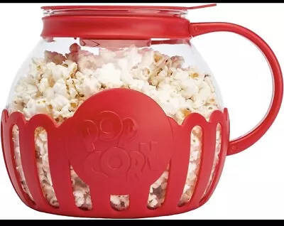 Ecolution Patented Micro-Pop Microwave Popcorn Popper 3-in-1 3-Quart Red NEW! • $15