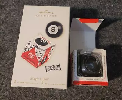 2008 Hallmark Magic 8 Ball Ornament - Eight Ball - Mattel Game - Box & Ball I5 • $14.24