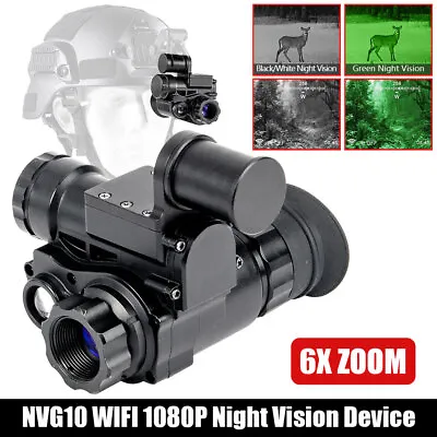 NVG10 1080P WiFi Monocular Night Vision Goggles / MICH Helmet Ballistic NIJ IIIA • $219.99