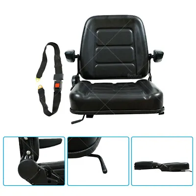 $153.95 • Buy Tractor Seat Forklift Excavator Universal Suspension Backrest Truck Chair Adjust