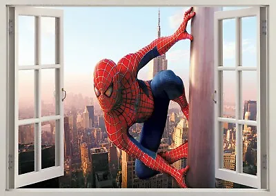 £18.99 • Buy Spider Man Marvel Avengers Super Hero 3d Window Wall View Sticker Poster Vinyl 6