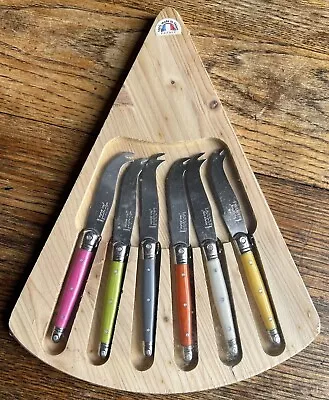 Laguiole 6 Piece Cheese Knife Set With Wooden Tray MADE IN FRANCE BRAND NEW • £60