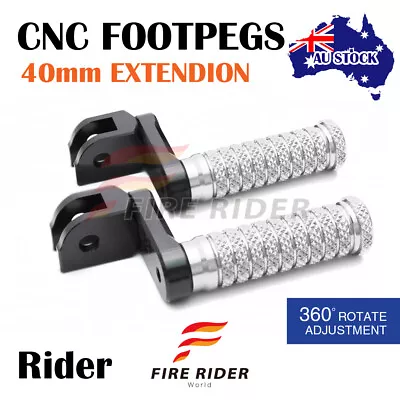 For Dragster 800 RR RC 15-19 18 17 CNC M-GRIP Front Foot Pegs 40mm Lower Silver • $74.34