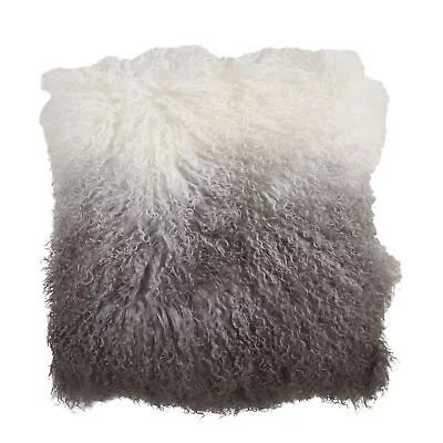 Mongolian Lamb Fur Ombre Throw Pillow • $64.99