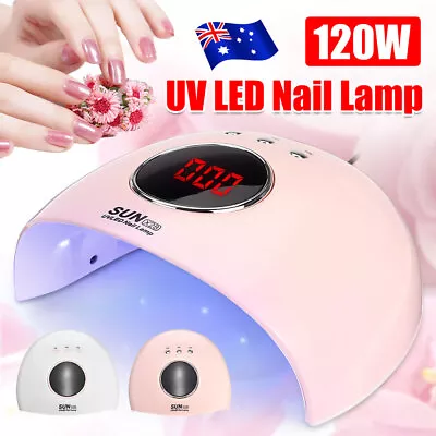 Professional LED UV Nail Lamp Gel Polish Dryer Kit Light 120W Curing Manicure • $15.95