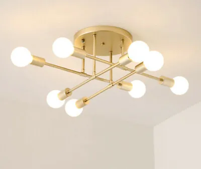 Modern Brass 8-Heads LED Chandelier Pendant Lighting Creative Ceiling Lights • $105.42