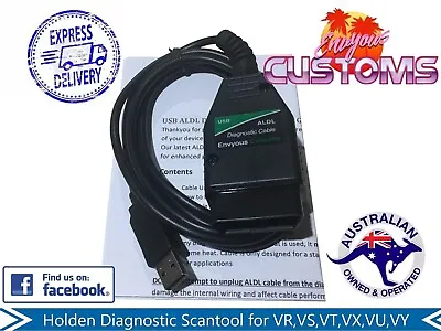 Usb Aldl Cable Holden Commodore Vr Vs Vt Vx Vy Obd Airbag Diagnostic Scantool • $75